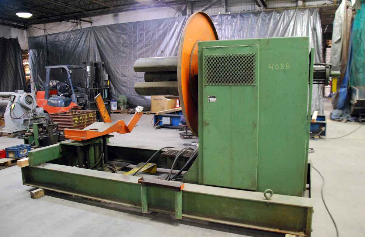 10000 lb. American Steel Line #1000, uncoiler w/ coil car, 24" width, 18"-21" ID, 3-arm hydraulic expansion - Image 3