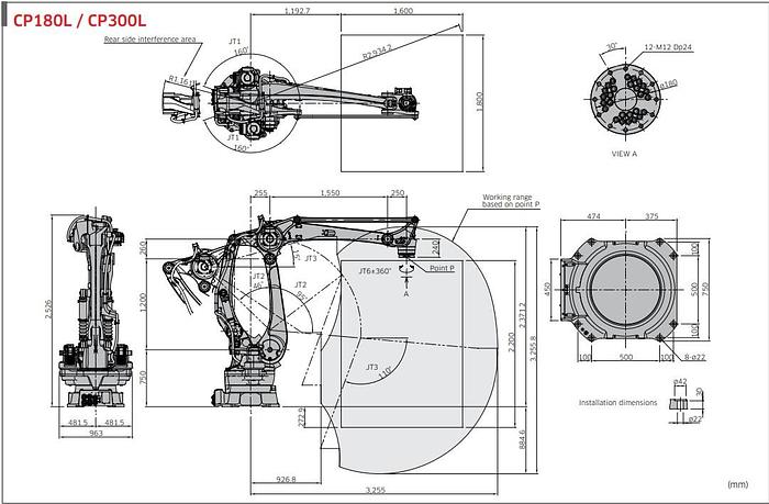Kawasaki, CP300L, palletizing robot, E03 Control, Teach pendant, cables, brand new, warranty - Image 2