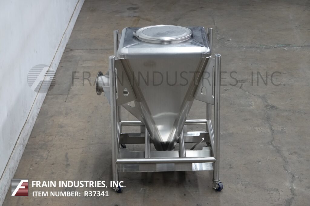 7 cu.ft., Tote Systems, 316 Stainless Steel tote / bin, 30" L x 30" W x 44" D vessel, 18" dia manway w/clamp - Image 3