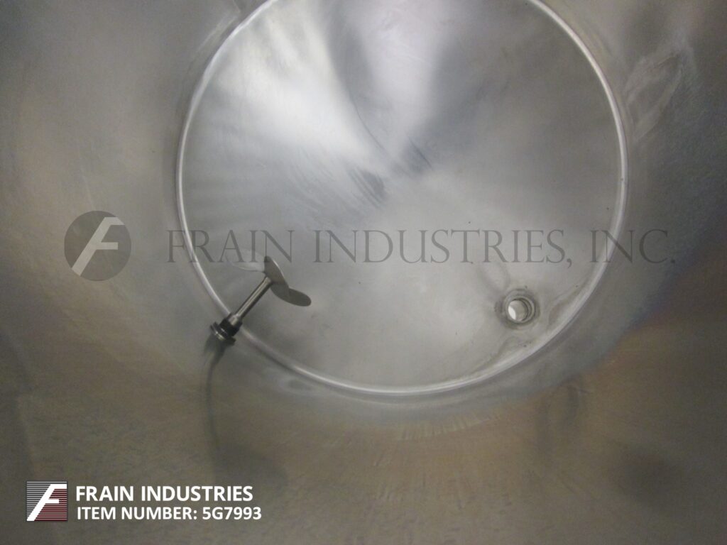 226 gallon Chem Tek, 304 Stainless Steel single wall tank, 38" diameter x 47" straight wall, lift up lid - Image 2
