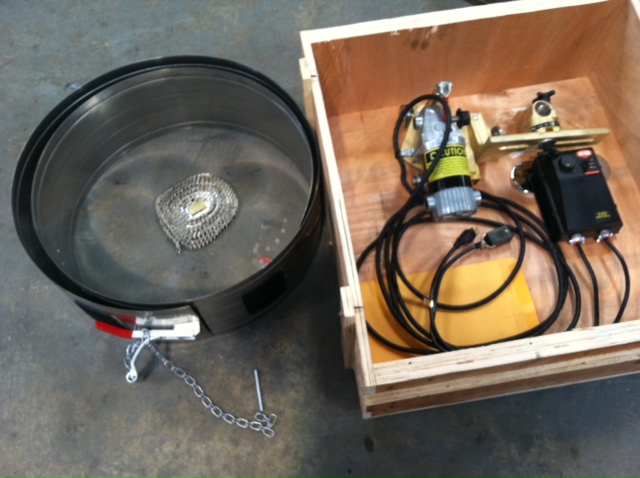 H & M #BMH, motorized band type pipe beveling machine, 10" to 240" w/proper band - Image 1