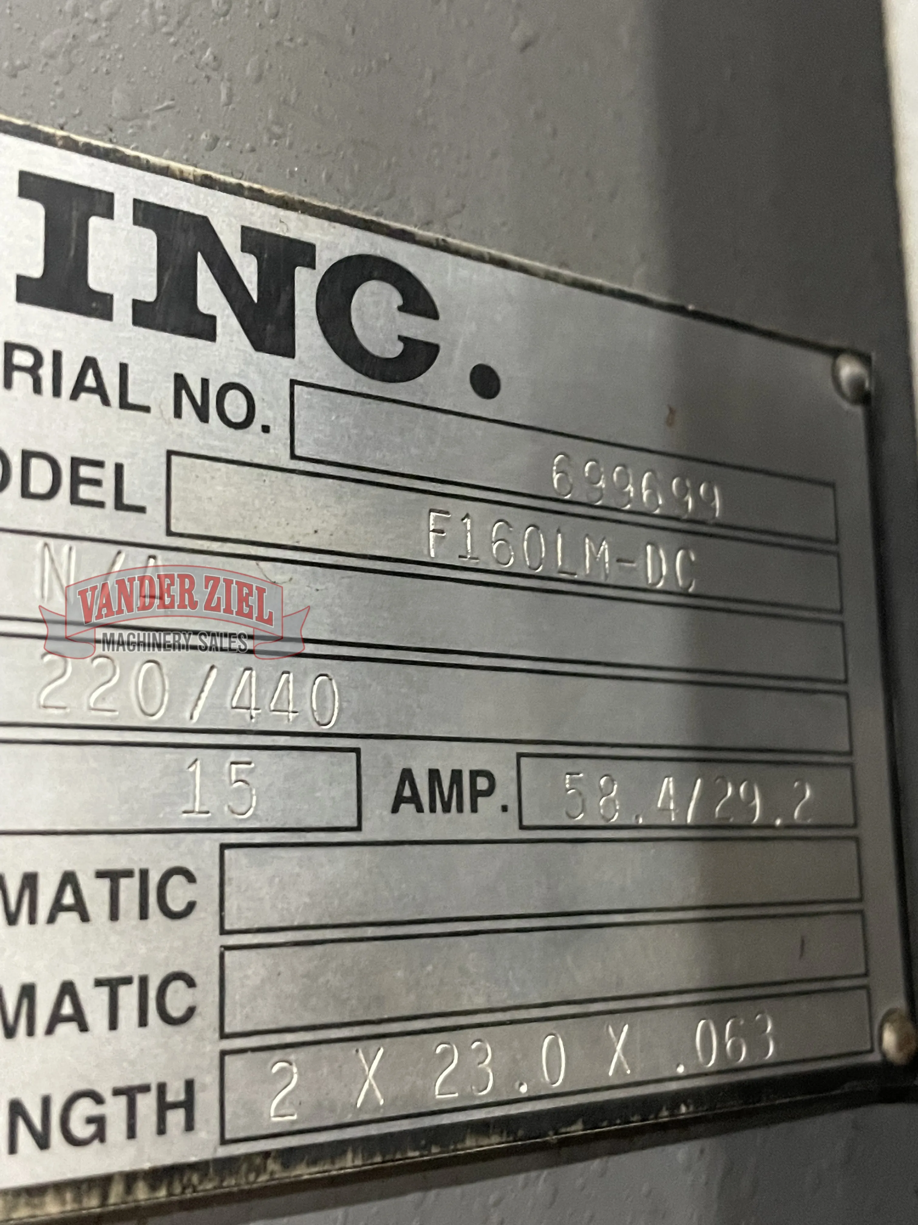 25" x 30" Hem #F160LM-60, dual post column horizontal saw, 26' 9" x 2" blade, #15311J - Image 6