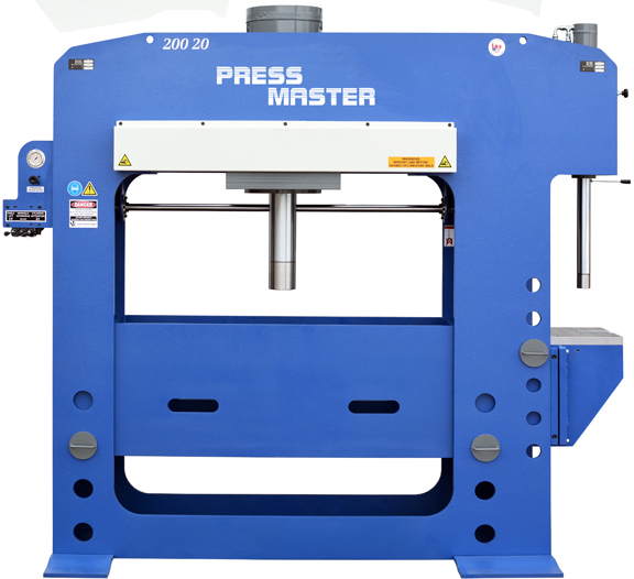 200 Ton, Press Master #HFP-200/20MWH, H-frame hydraulic press, 20" stroke, 39.25" DL, 8" throat, 12" bore - Image 1