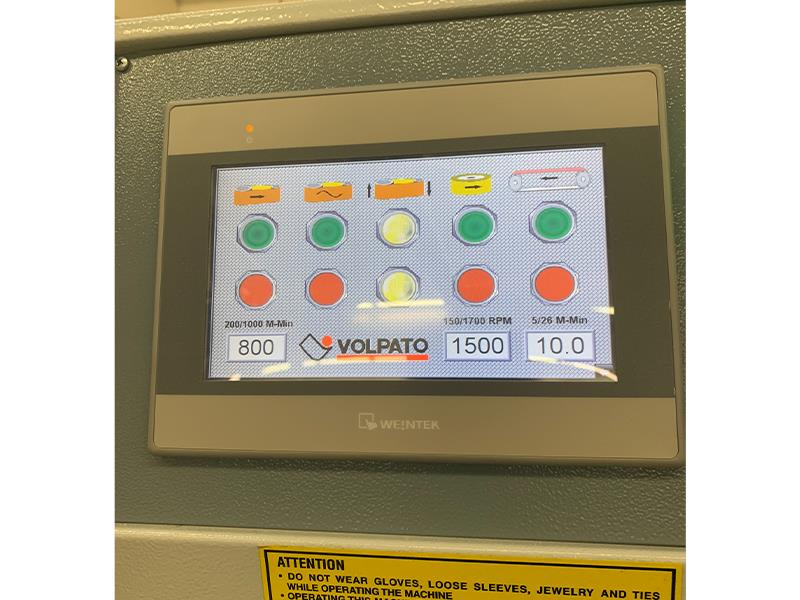 Volpato #LBK-150-ST-1, Feed-Through Profile Sander, 150 x 2640 mm sanding belt, 5 to 25 m/min, 3 kW, 1980 x - Image 3