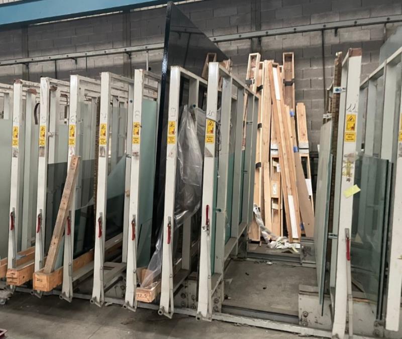Mistrello #Auto-2636-13, Glass Storage Racks, 13 Positions, 52 Ton, 2600 x 3600 mm dims, 4 - 5 deg - Image 1