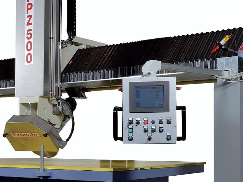 Zonato #FPZ500, CNC Bridge Saw, 3500 x 2000 mm table, 3700 mm X & Y, 500 mm Z, 1400 RPM, 21 HP, 2026, new - Image 2