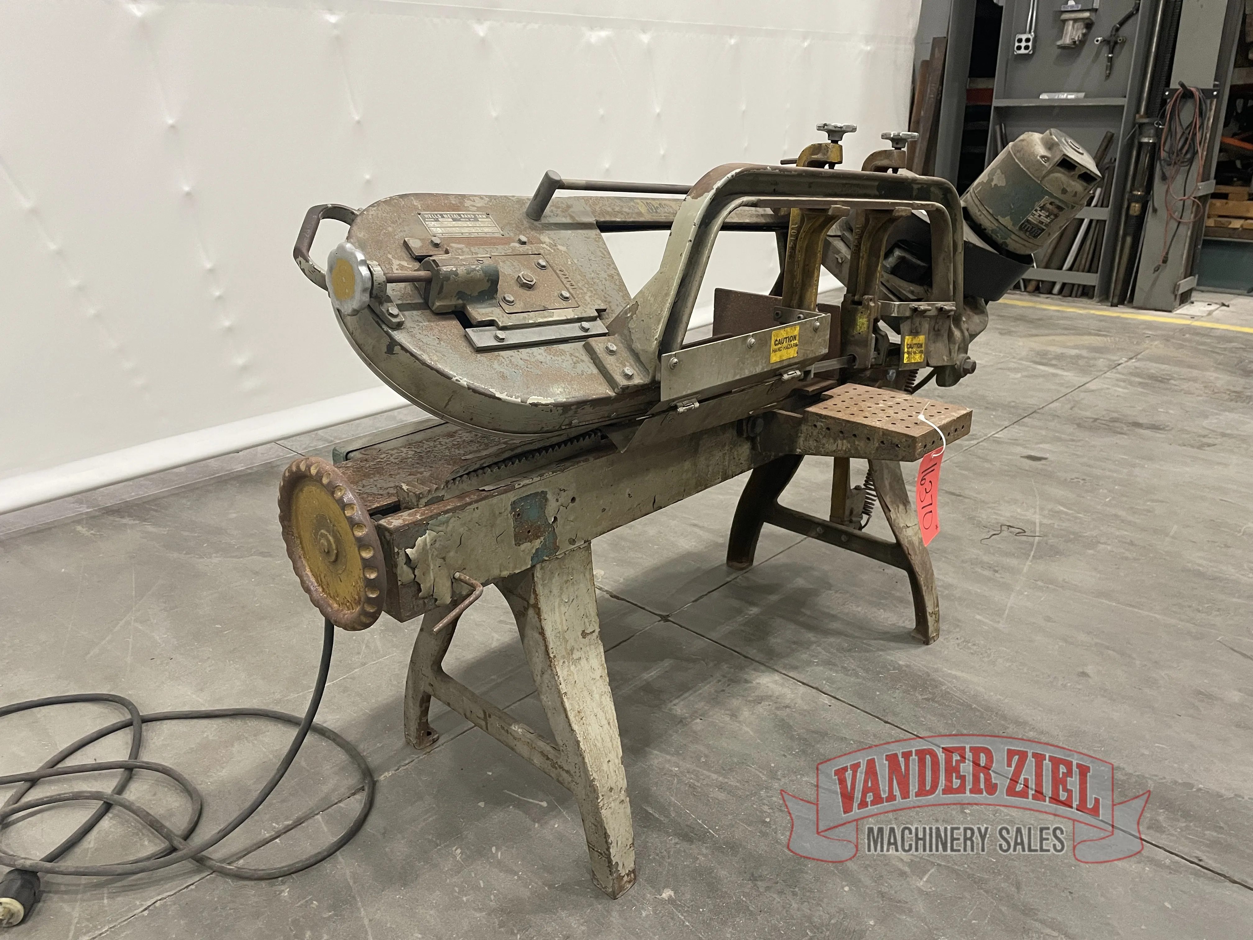 8" x 16" Wellsaw #800, horizontal saw, 8" round, 47,80,130 FPM, 45° swivel vise, #16370 - Image 2