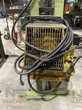 50 Ton, Enerpac, hydraulic H-frame press, 6" stroke, 28.75" btwn side frames, 13" x12" table - Image 4