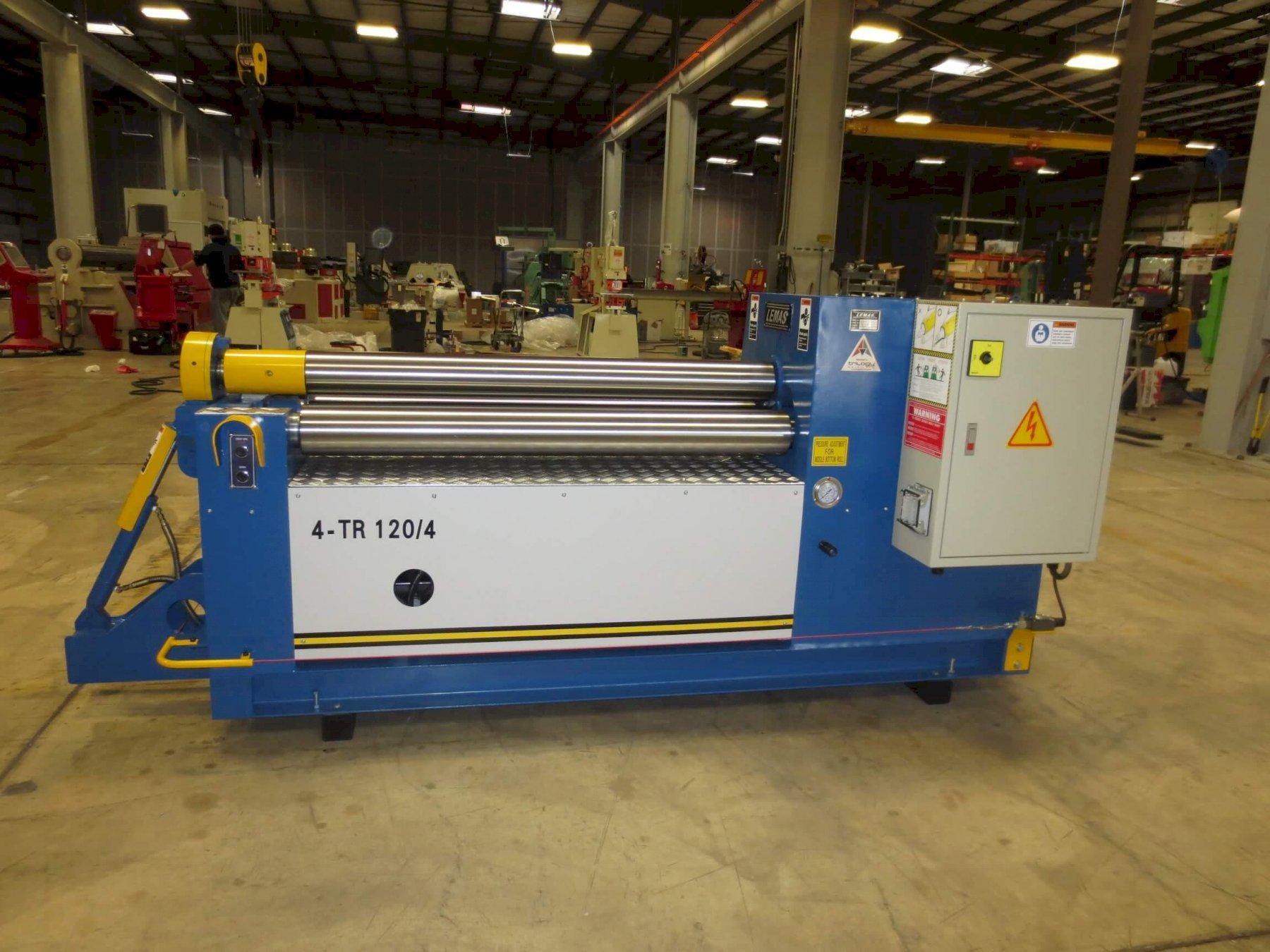 4' x 10 gauge Lemas #4-TR120/4, hydraulic 4-roll double pinch plate bending roll, 4.72" roll diameter, NEW - Image 1