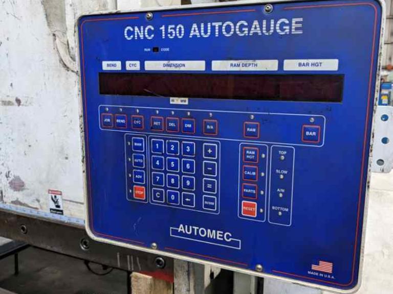 175 Ton, Accurpress #717512, Hydraulic, 12' overall, 124" between housing, Automec CNC 150 Autogage, ETS Ram - Image 2
