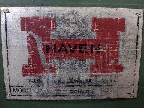 Haven #912, double end chamfering machine, 3" x .120", adjustable electric feed, #15806 - Image 3