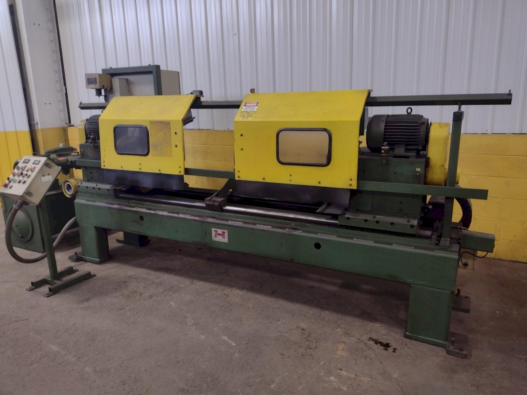 Haven #912, double end chamfering machine, 3" x .120", adjustable electric feed, #15806 - Image 4
