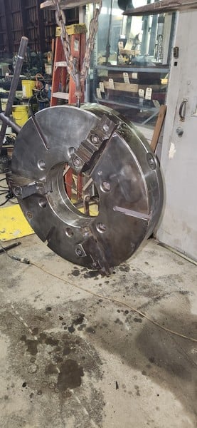 25" Bison Oil Country, 3 Jaw, 10" bore, A2-15" mount, #3515-25-15-A2 - Image 1