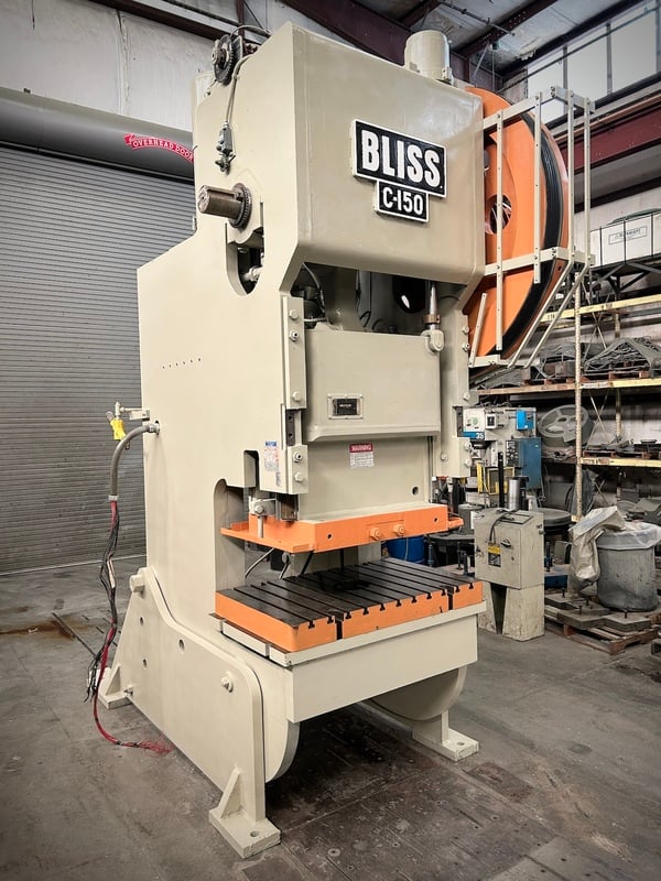 150 Ton, Bliss #C-150, OBI, 6" stroke, 18" Shut Height, 50" x30" bed, 4.5" adj, 70 SPM, air clutch & brake - Image 2