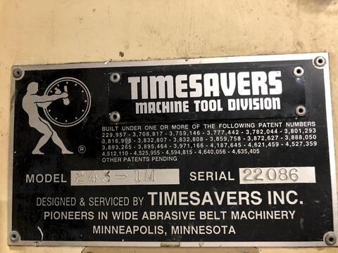 43" x 75" Timesavers #243-1M, belt sander, 40 HP, serial #22086, 1992, #18170 - Image 2