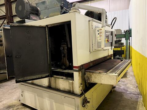 63" Midwest Automation #N3-6375, 3 head wet type belt deburring grinding machine, #18225 - Image 7