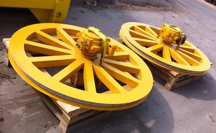 7.5 Ton, Timberland Mine Hoist, unused surplus, 15000 lb line pull, 2 drum balanced load over under, 48" dia. - Image 3