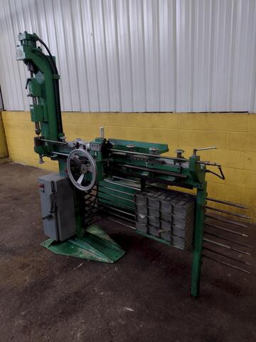 4-1/8" x 48" Carson #CHP-1H, tube end punch forming machine, hydraulic, #17891 - Image 4