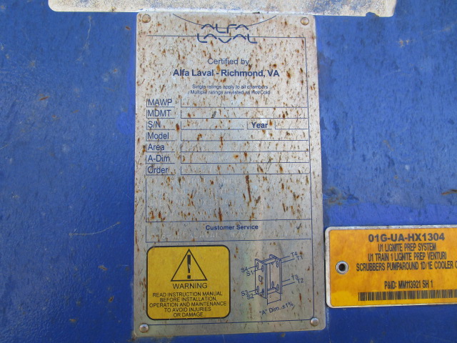 12580 sq.ft., Alfa-Laval, TL35-BFD, 811 plates x .02", 185 psi, (2)14" inlets, (2)14" outlets, 2012 - Image 7