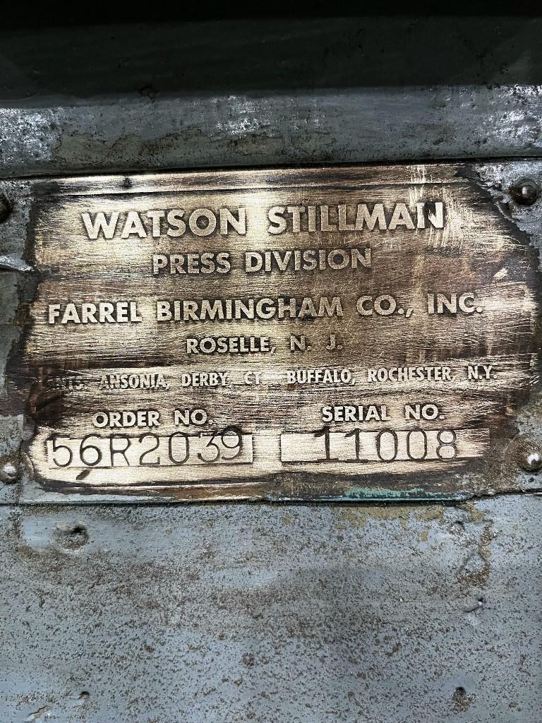 300 Ton, Watson Stillman #56R2039, horizontal wheel press, 7-1/2 HP, 15" stroke, 10' BH, 1955 - Image 4