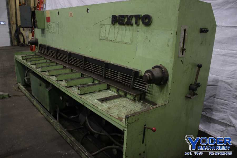 1/4" x 10' Pexto #10UH25, hydraulic shear, 36" front operated power back gauge, 20 HP, single & continuous - Image 9