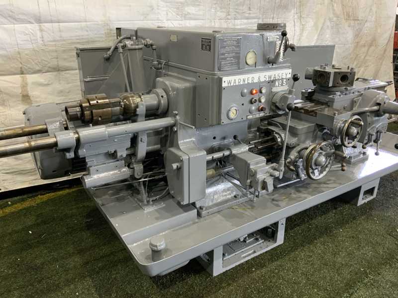 No. 5 Warner & Swasey, M2250 Square head, ram type turret lathe, 20" swing, 20/10 HP, #73005 - Image 3