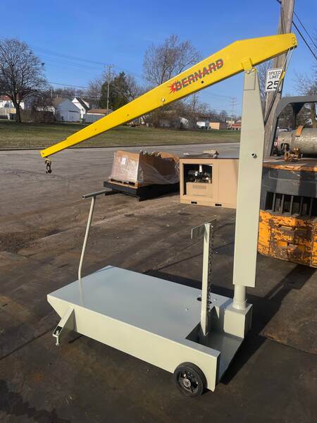 Welding Cart, Bernard #2710, with boom, adjustable anchor feet - Image 1