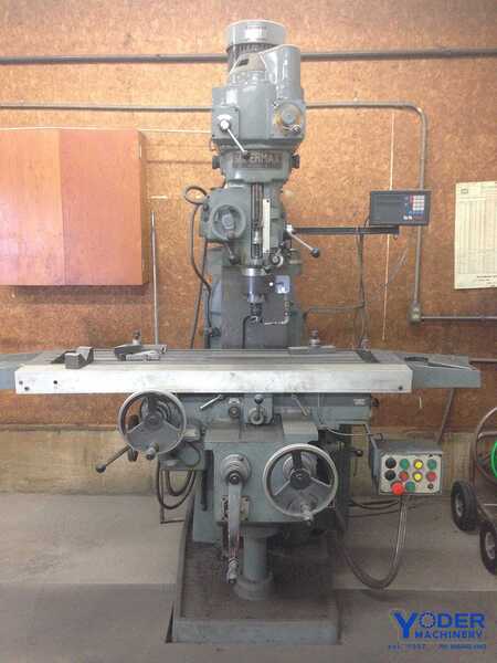Supermax #Series-2, ram type vertical mill, 11" x51" table, 5 HP, 2-Axis digital read out, 1985, #64117 - Image 4