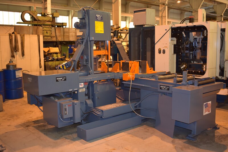 18" x 22" Hem #V100LA-3 tilting head,powered tilting head dsgn,automatic feed system,clamping vises, 5 HP - Image 2