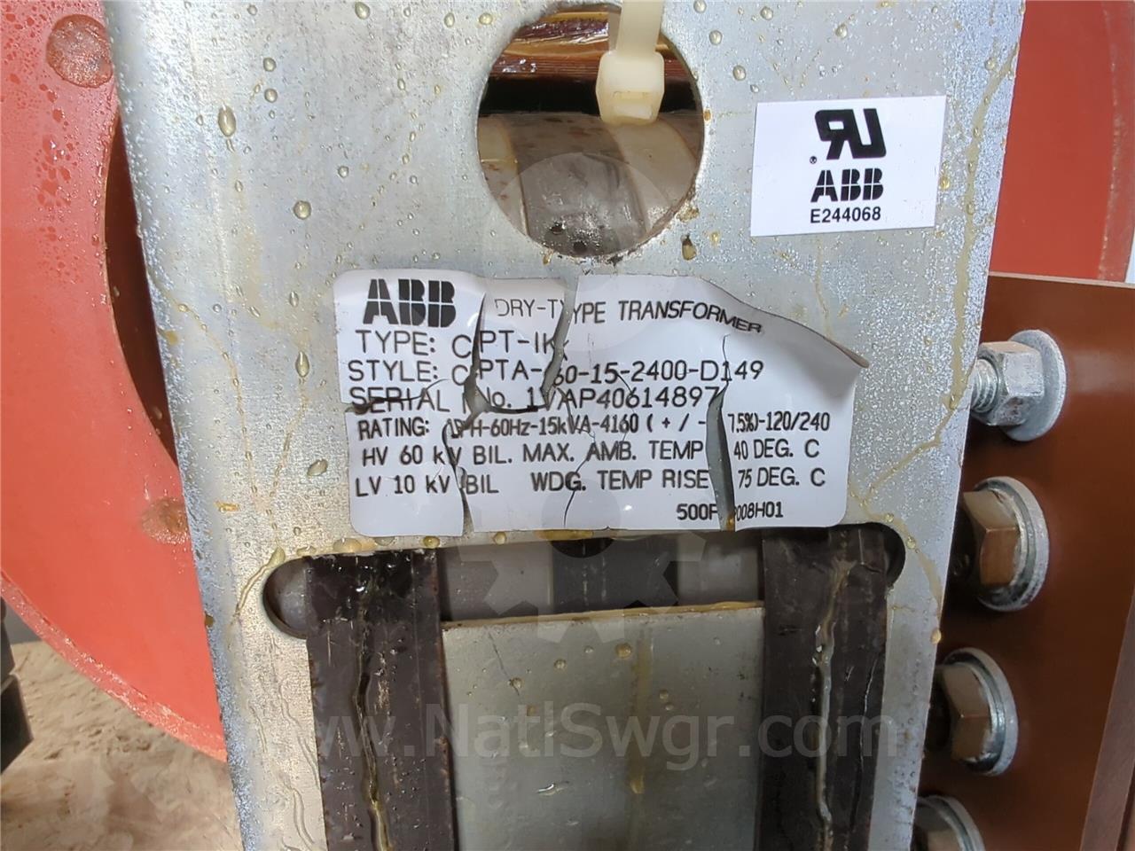 ABB 20:1 Control Power Transformer 15kv Amps 2400:120/240, 5 KV Voltage Class, 4 Multi Tap Configuration - Image 6