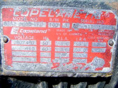 Copeland MRA2-0500-TFD, Copelametic Freon Condensing Unit, 1/2 HP - 1100 RPM - Image 9