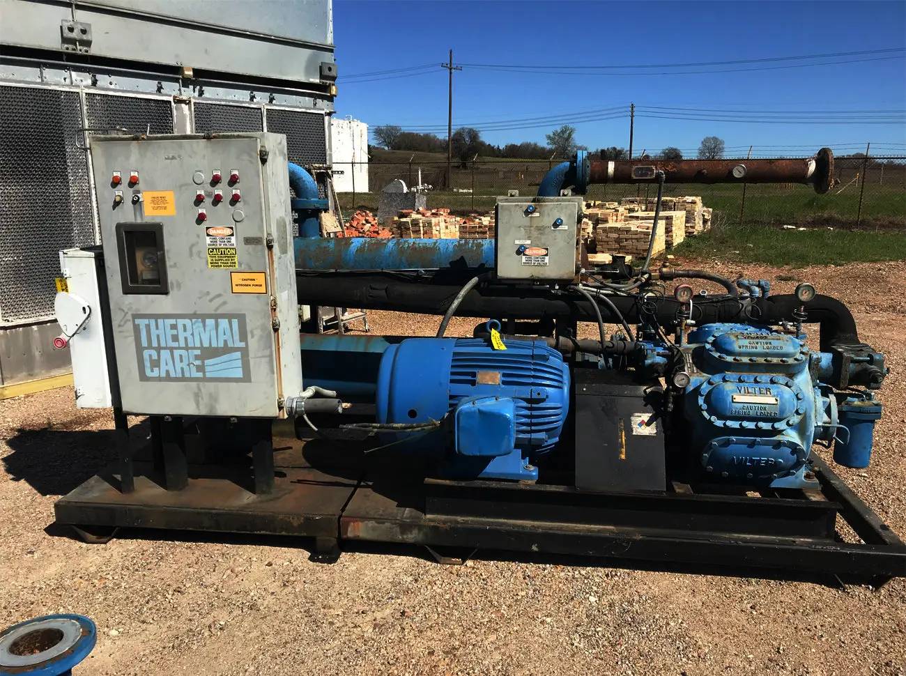 Vilter TCCW2504X, Thermal Care Water Cooled Chiller Skid, 125 HP - 1780 RPM, 7 cylinders - Image 3