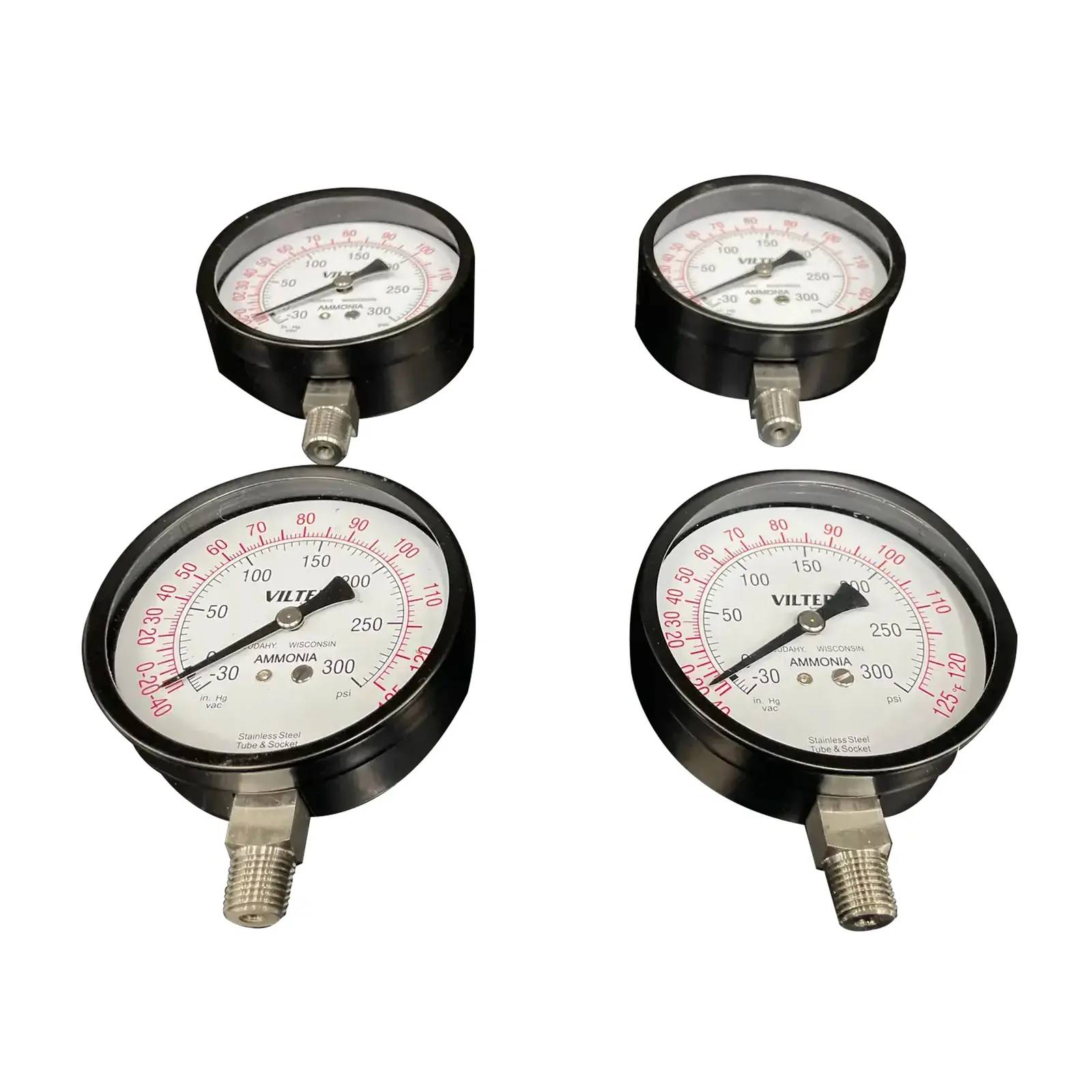 Vilter 1204E, Ammonia Pressure Gauge, -30 - 300 psi, 1/4 NPT - Image 2
