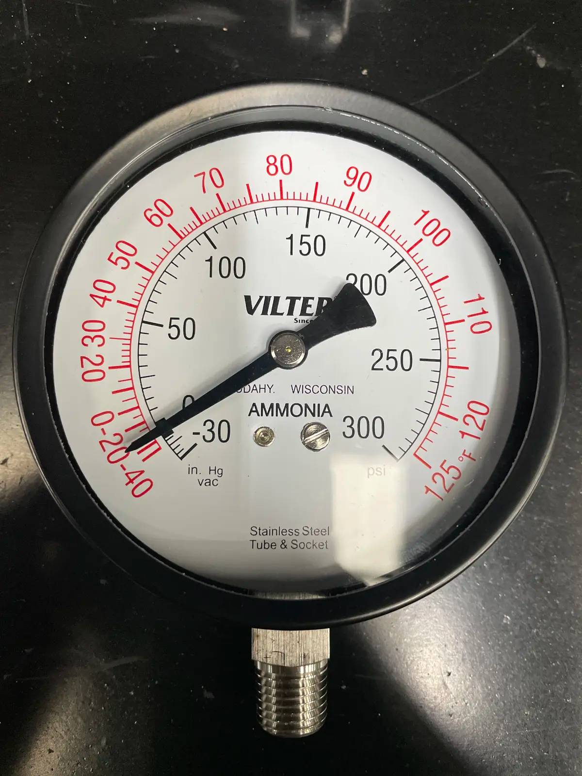 Vilter 1204E, Ammonia Pressure Gauge, -30 - 300 psi, 1/4 NPT - Image 6