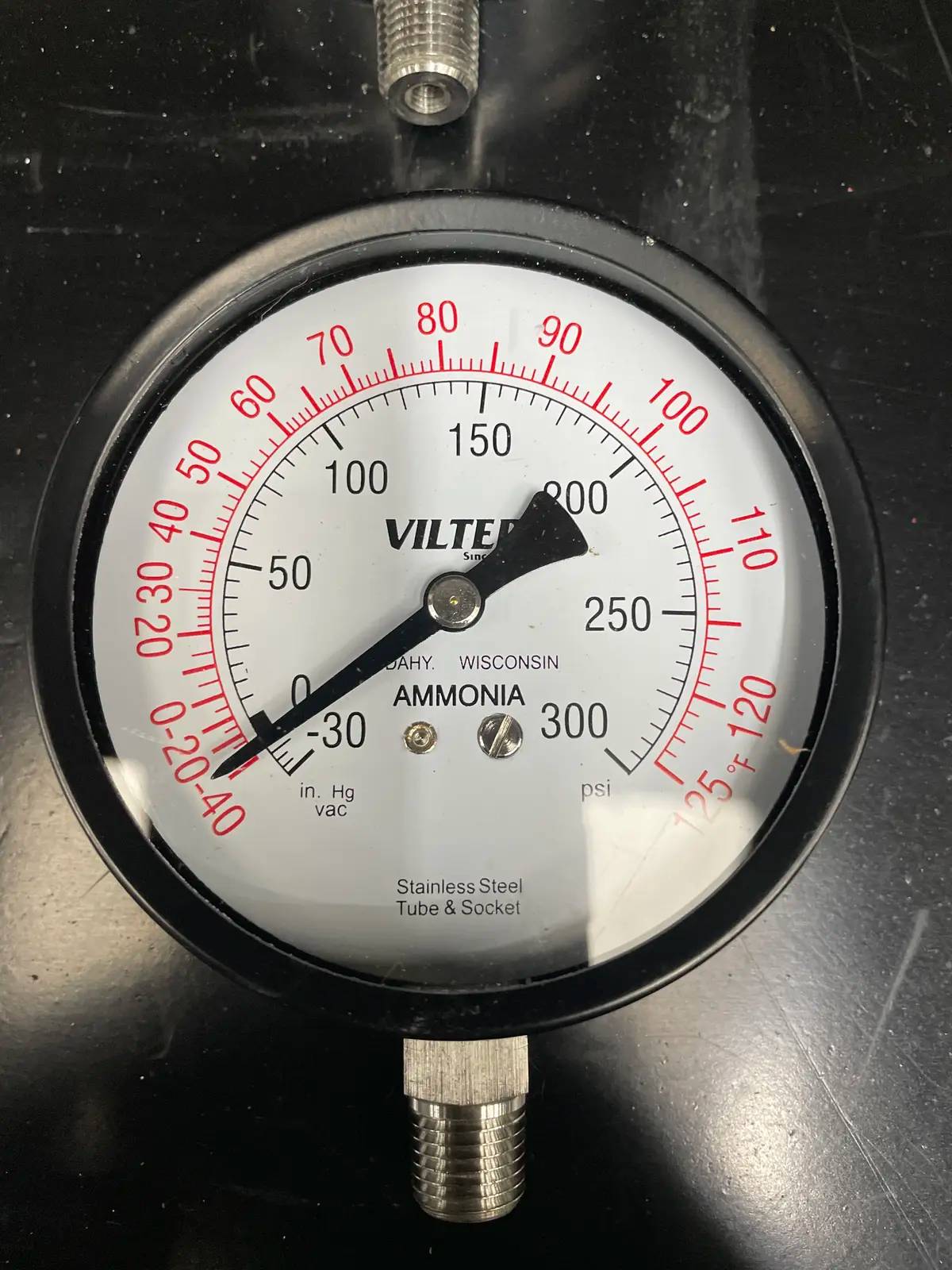 Vilter 1204E, Ammonia Pressure Gauge, -30 - 300 psi, 1/4 NPT - Image 7
