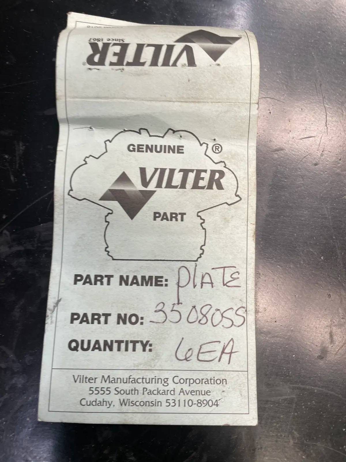 Vilter 35080SS, Discharge Valve Plate, Fits 450XL/450 vertical machining center - Image 5