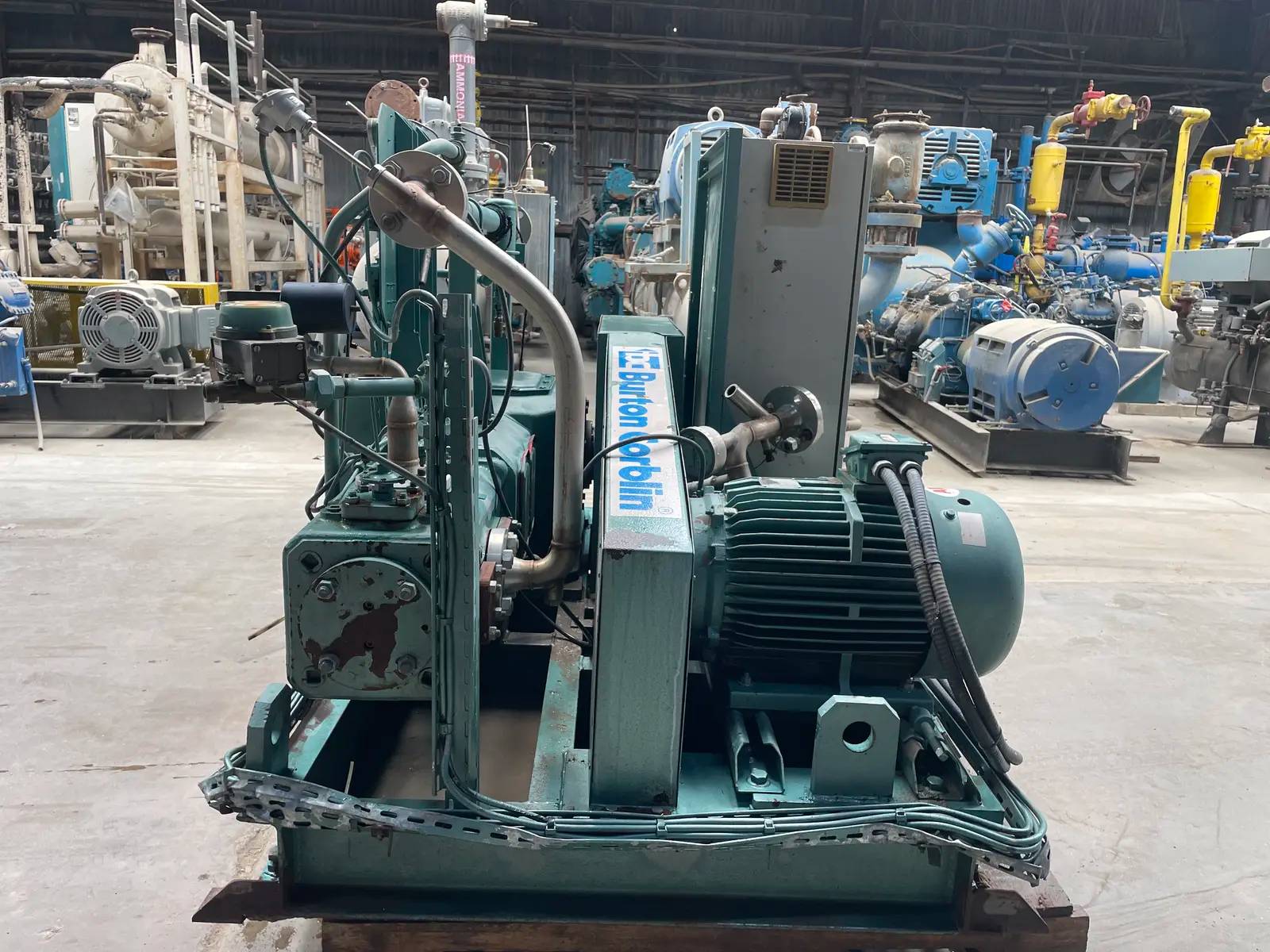 Burton Corblin P123-M82S, Reciprocating Gas Compressor, 30 HP Motor, Gas Refrigerant, 1990 - Image 6