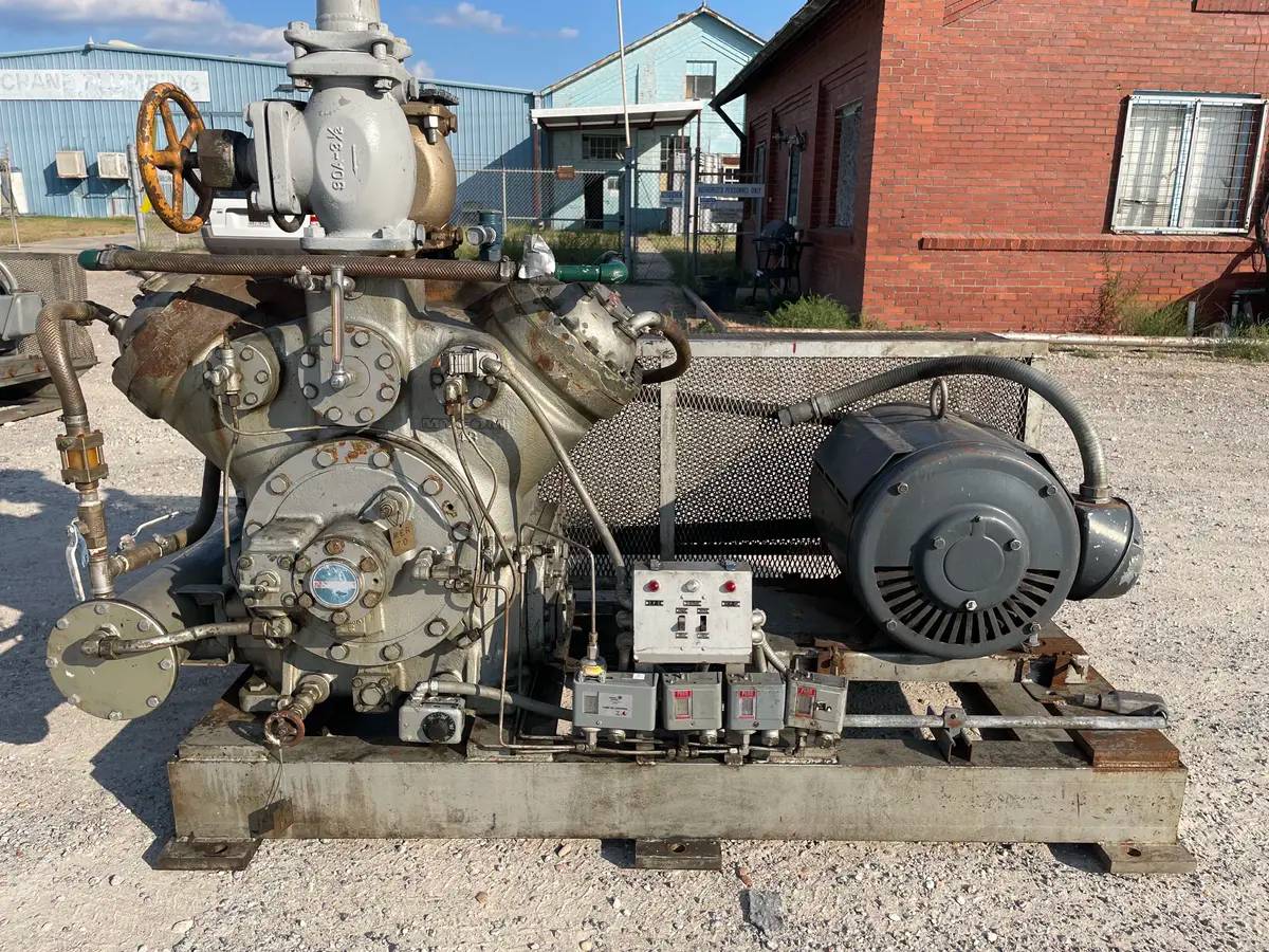 75 HP Mycom N4B, 4-Cylinder Reciprocating Compressor Package, Belt Driven, 230/460 V, 1200 RPM, 470 psig - Image 3