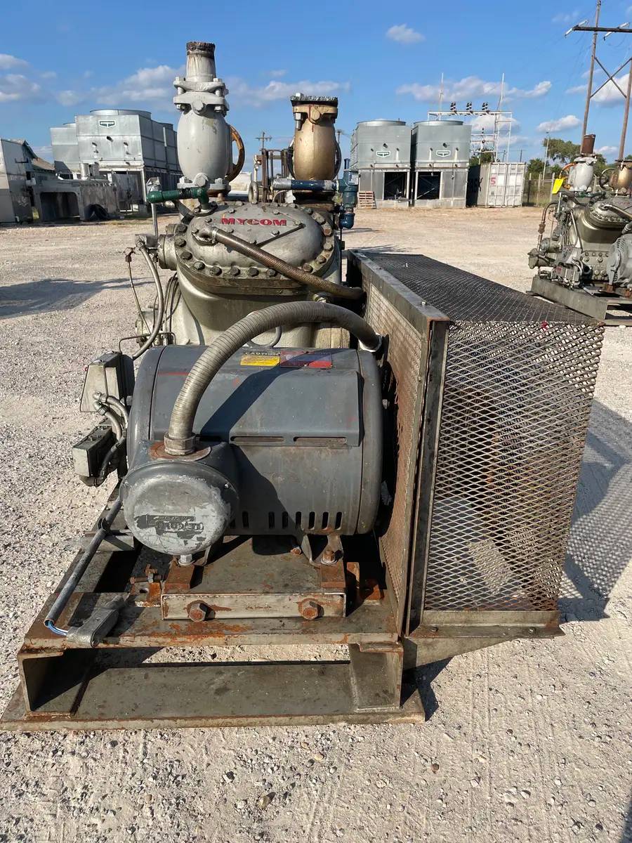 75 HP Mycom N4B, 4-Cylinder Reciprocating Compressor Package, Belt Driven, 230/460 V, 1200 RPM, 470 psig - Image 5