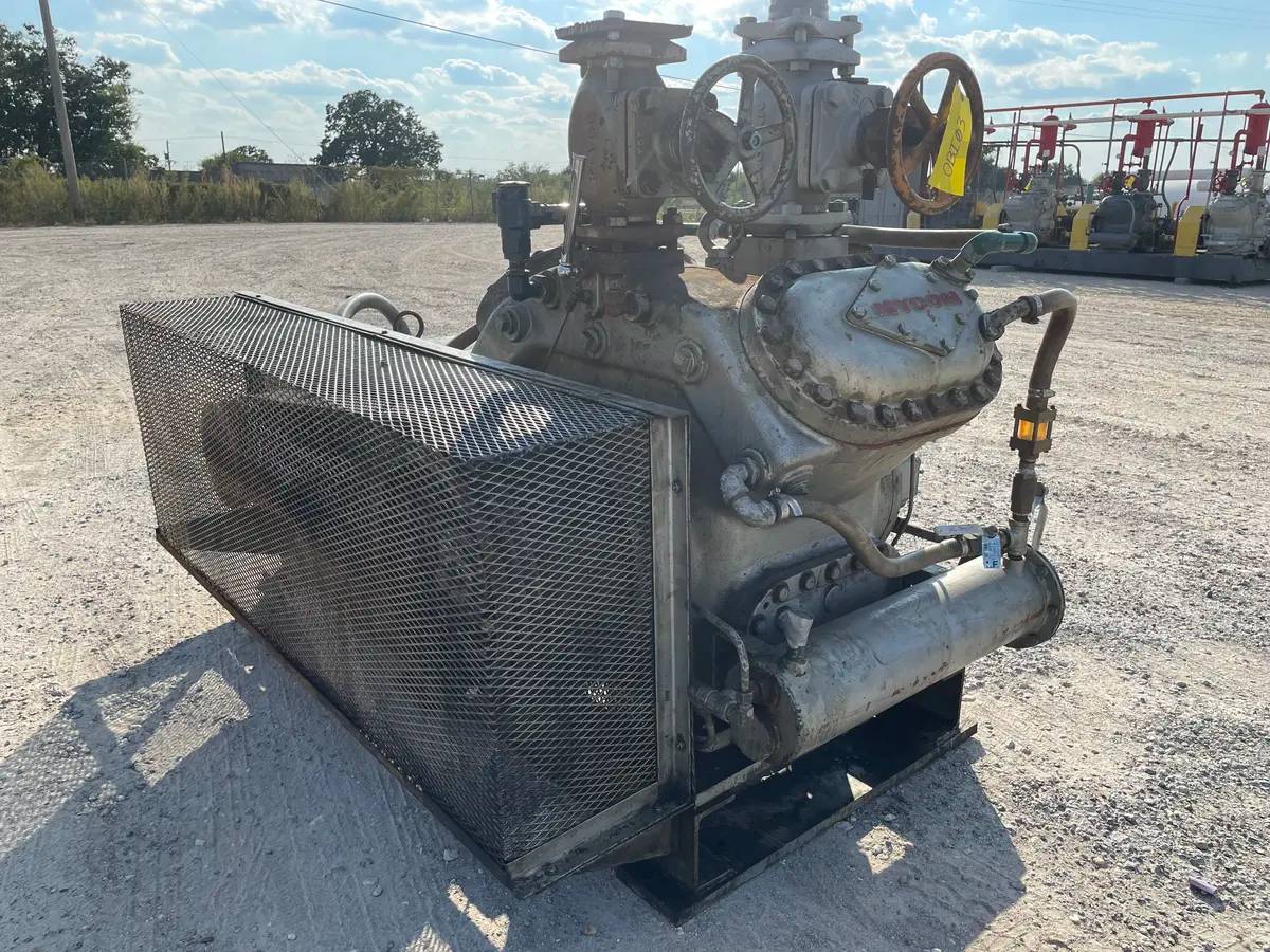 75 HP Mycom N4B, 4-Cylinder Reciprocating Compressor Package, Belt Driven, 230/460 V, 1200 RPM, 470 psig - Image 8