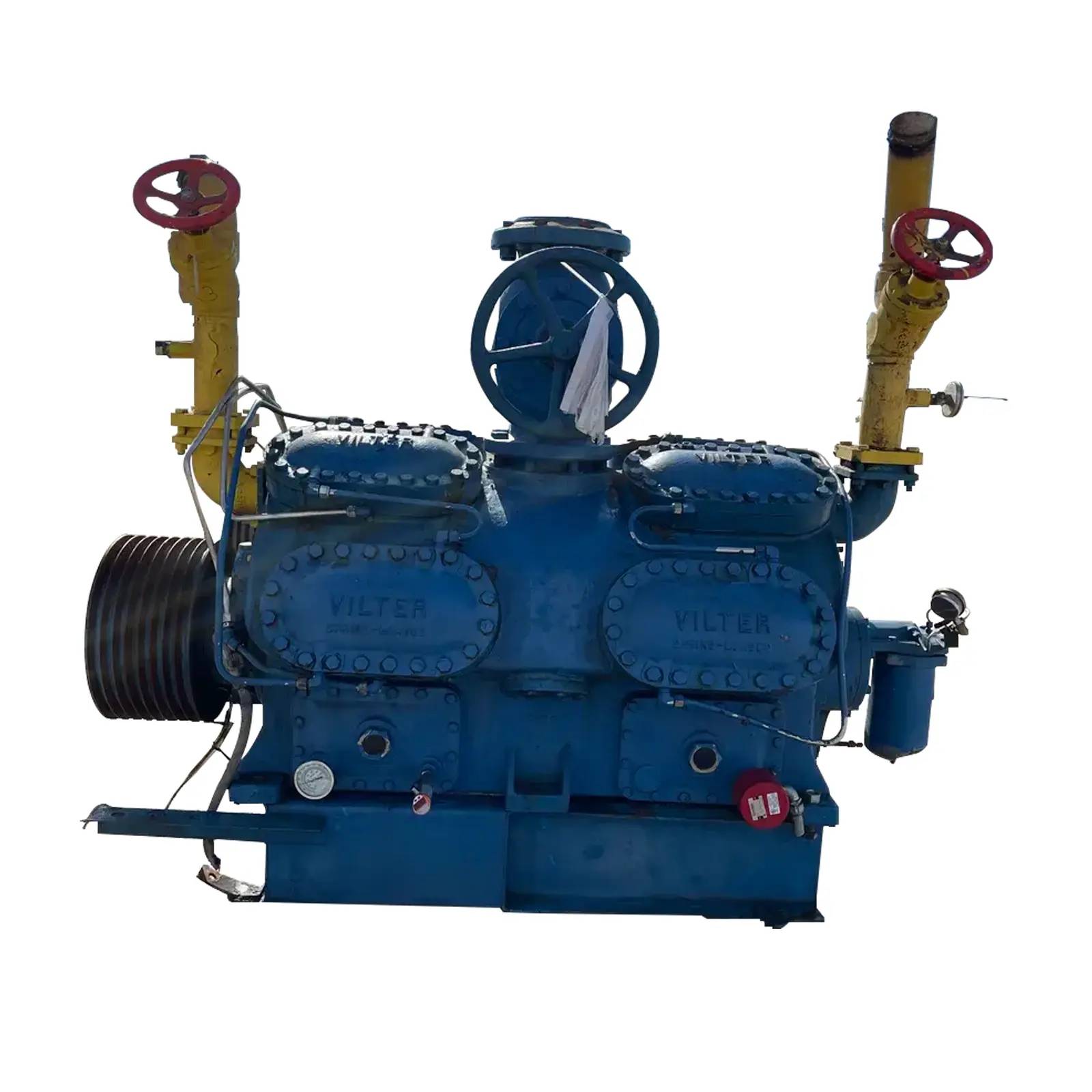 200 HP Vilter 4416, 16-Cylinder Reciprocating Compressor Package, Belt Driven, 460 V, 1200 RPM, 619 CFM - Image 1