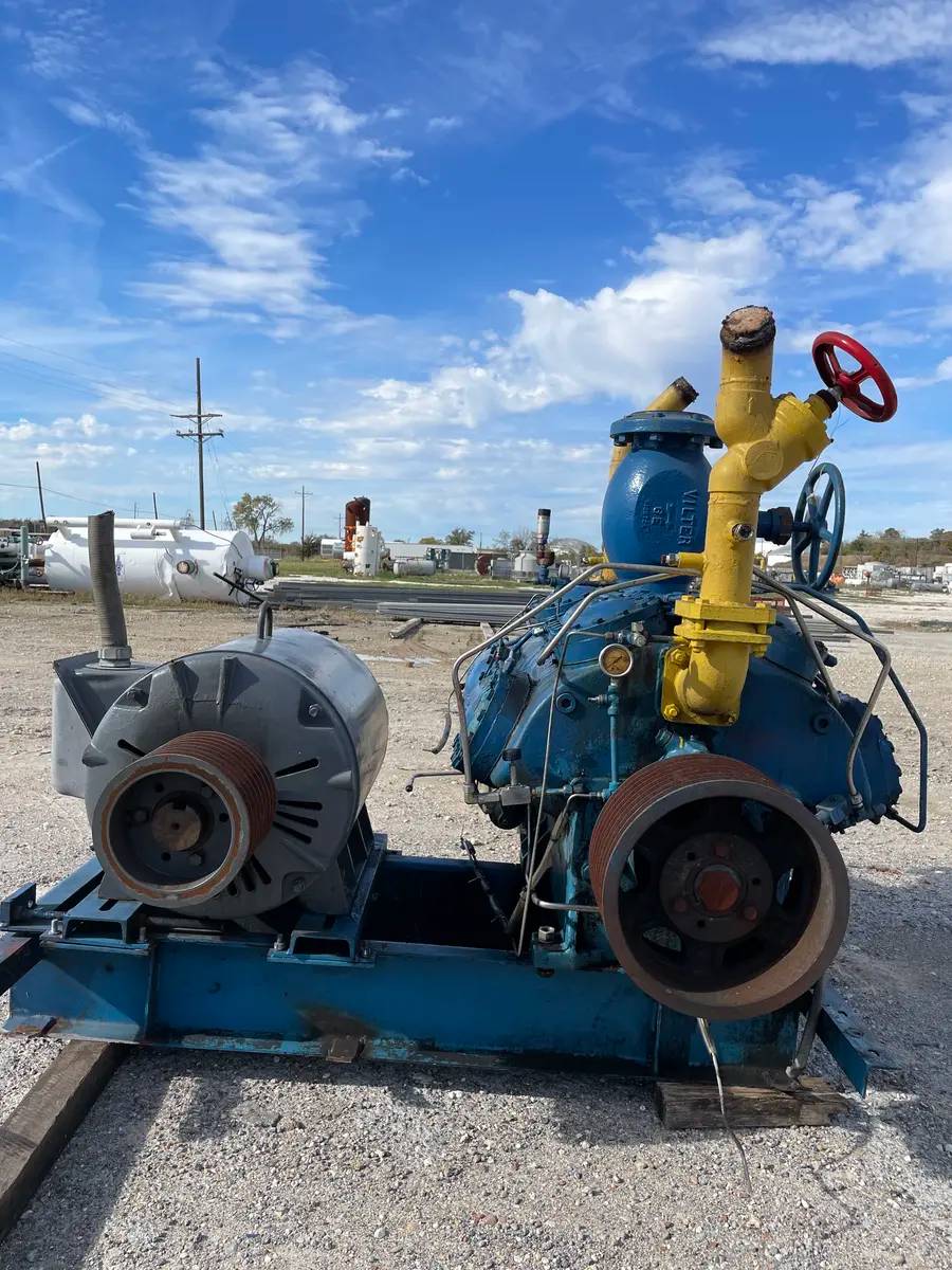 200 HP Vilter 4416, 16-Cylinder Reciprocating Compressor Package, Belt Driven, 460 V, 1200 RPM, 619 CFM - Image 9