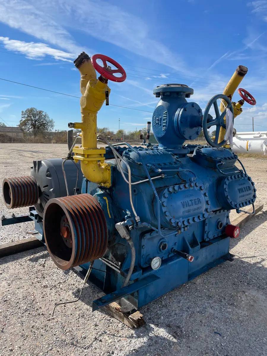 200 HP Vilter 4416, 16-Cylinder Reciprocating Compressor Package, Belt Driven, 460 V, 1200 RPM, 619 CFM - Image 10