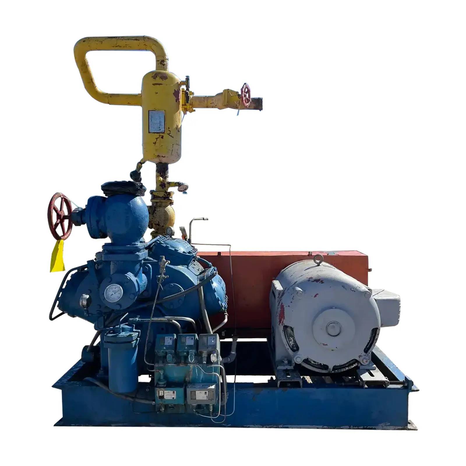 100 HP Vilter 448, 8-Cylinder Reciprocating Compressor Package, Belt Driven, 208-236/118 V, 1200 RPM, 309 CFM - Image 1