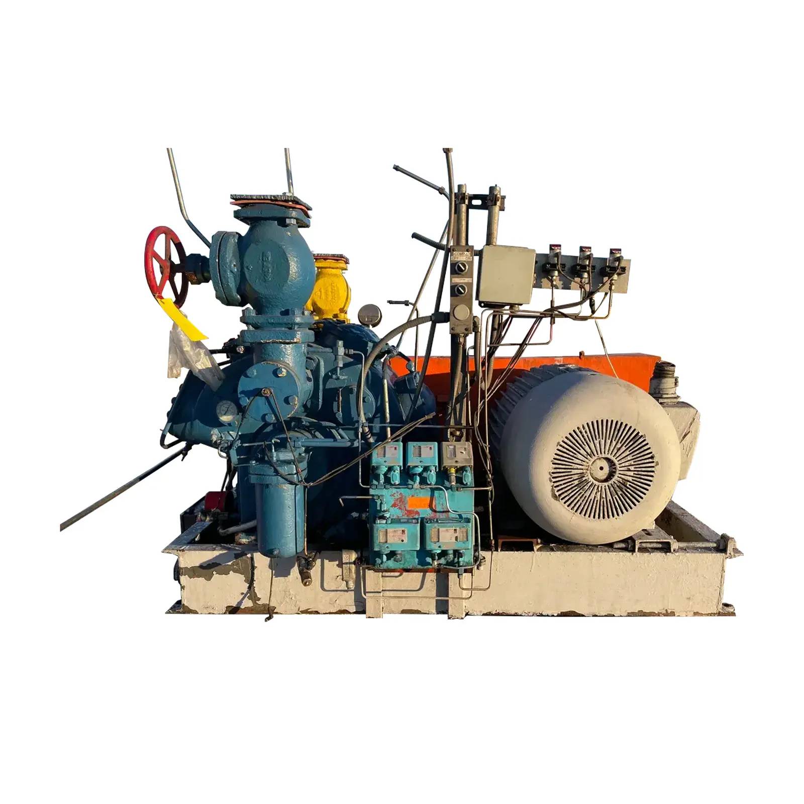 150 HP Vilter 448, 8-Cylinder Reciprocating Compressor Package, Belt Driven, 460 V, 1200 RPM, 309 CFM - Image 1