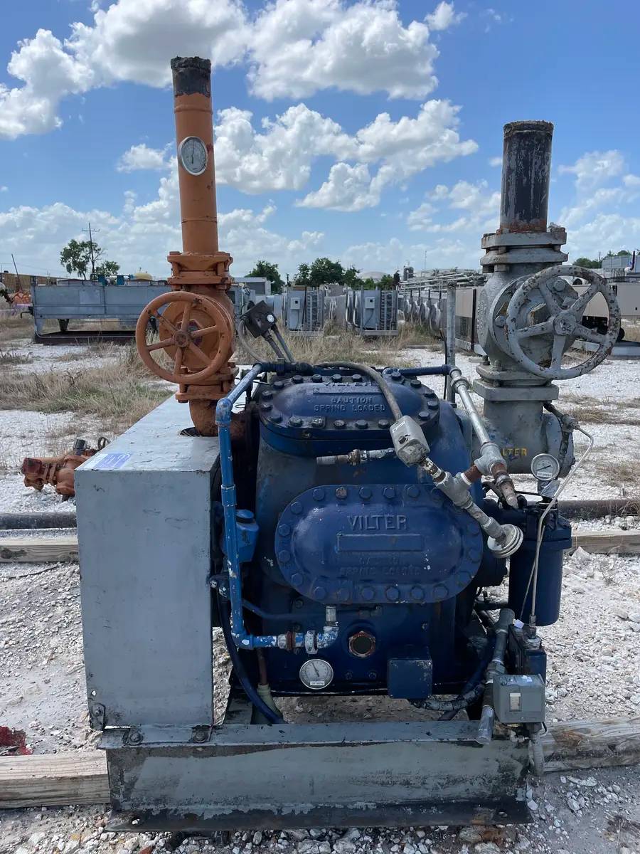 75 HP Vilter 448, 8-Cylinder Reciprocating Compressor Package, Belt Driven, 230/460 V, 1200 RPM, 209 CFM - Image 5