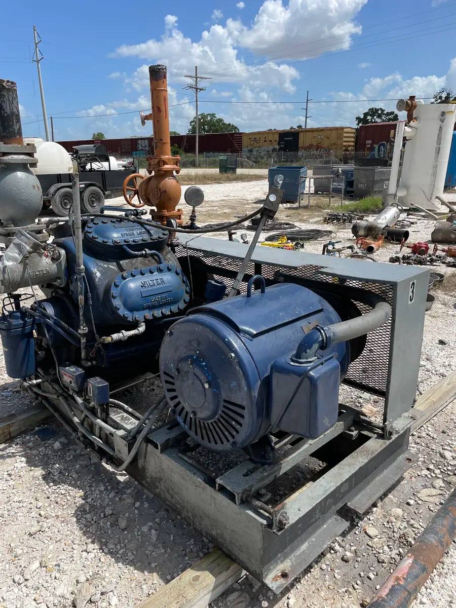 75 HP Vilter 448, 8-Cylinder Reciprocating Compressor Package, Belt Driven, 230/460 V, 1200 RPM, 209 CFM - Image 8