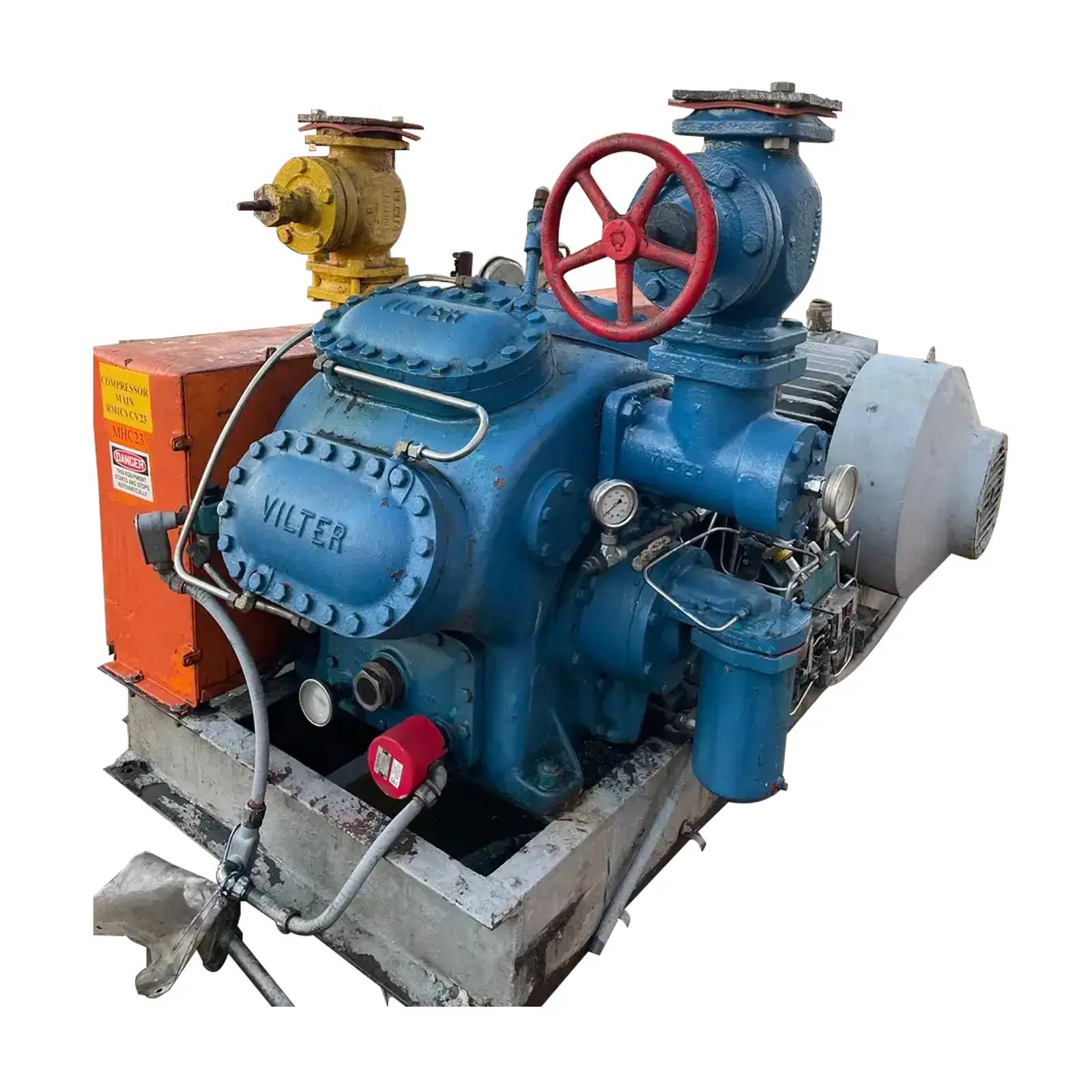 Vilter 448, 8-Cylinder Reciprocating Compressor Package, Belt Driven, 1200 RPM, 209 CFM - Image 2