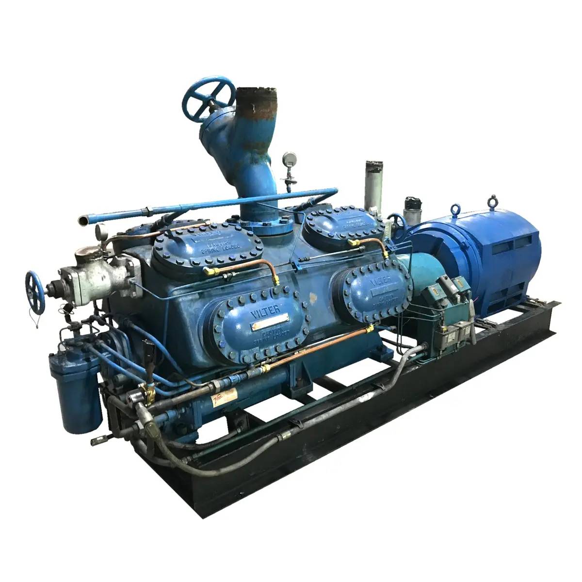 300 HP Vilter 4516, 16-Cylinder Reciprocating Compressor Package, Semi-Hermetic Driven, 460 V, 1185 RPM - Image 1
