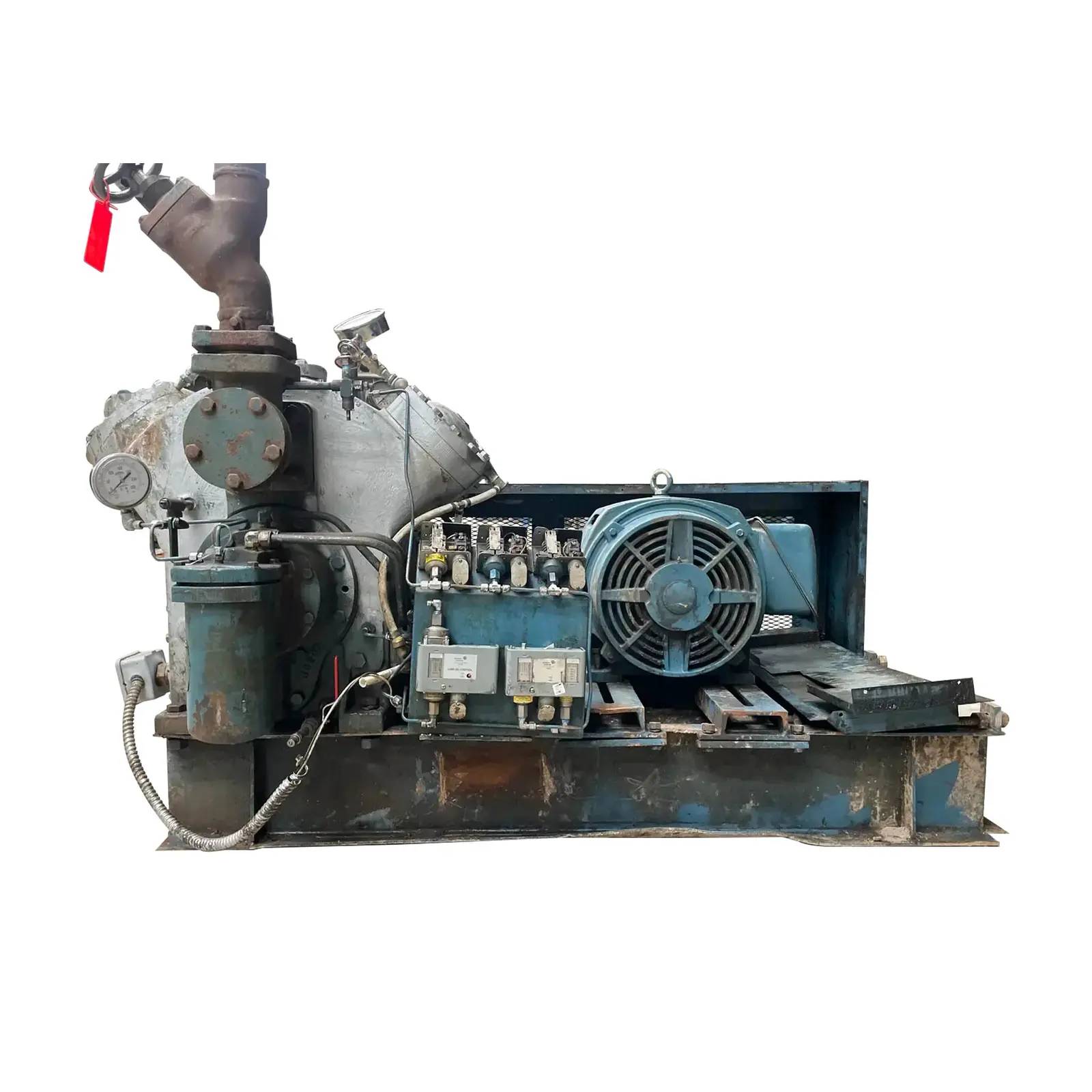 50 HP Vilter 454XL, 4-Cylinder Reciprocating Compressor, Belt Driven, 230/460 V, 1200 RPM, 199 CFM - Image 1